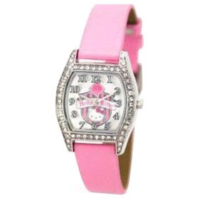 Hello Kitty 24681 - Reloj analógico infantil de cuarzo con correa de plástico rosa